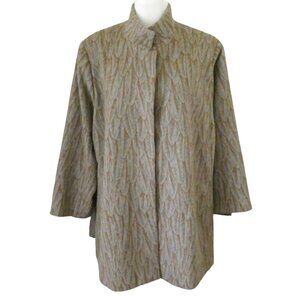 MICHAEL BORIS feather print Cashmere Jacket one size Made in USA